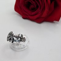 Gothic Flower Sterling Ring size 8.5