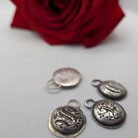 Fine silver old gothic monogram letter pendant