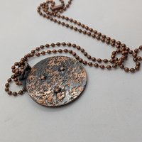 Copper Woodstock pendant and chain