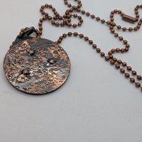 Copper Woodstock pendant and chain
