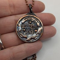 Copper Woodstock pendant and chain