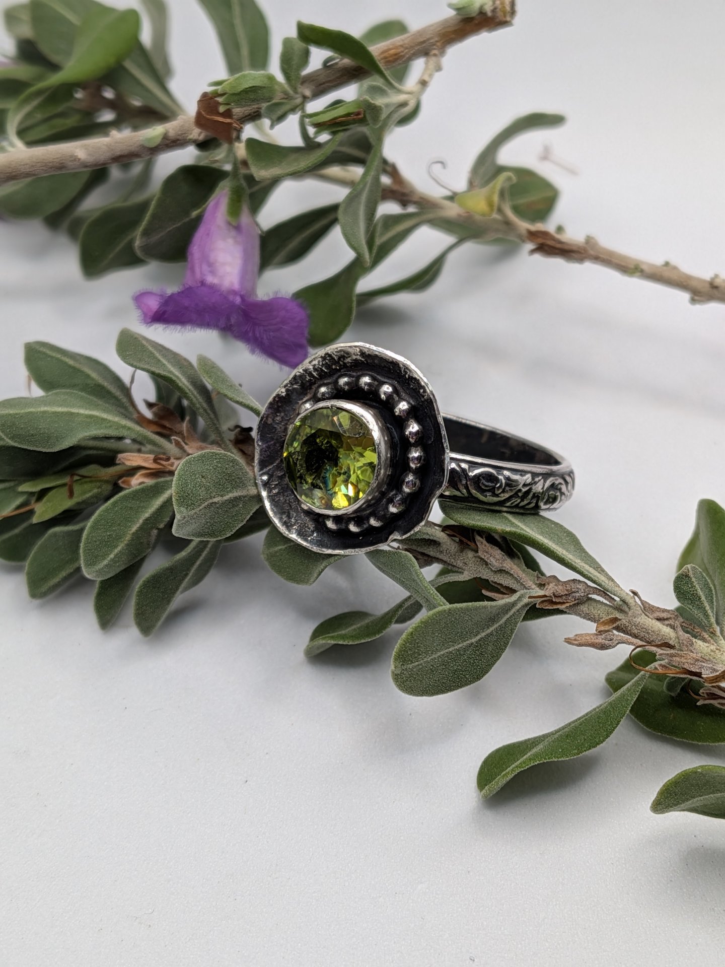 Peridot ring size 8 3/4