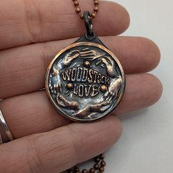 Copper Woodstock pendant and chain
